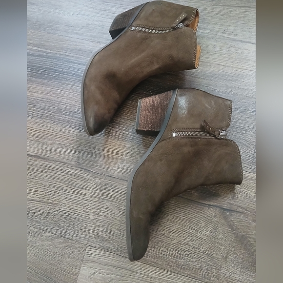Frye Judith Zip Brown Leather Ankle Booties Size 9.5 M - Picture 4 of 12